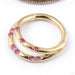 Criminally Humble Stacked Clicker in Gold from Pupil Hall in 14k yellow gold with pink sapphire