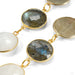 Crossovers in Brass with Golden Sapphire, Labradorite, & Moonstone from Oracle
