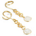 Crossovers in Brass with Mini Faceted Moonstone Drops from Oracle