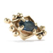 Crowned Medallion Press-fit End in Gold from Sacred Symbols with blue sapphire