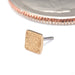 Crushed Diamond Textured Rhombus Press-fit End in 14k Yellow Gold 3mm from Auris Jewellery