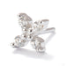 Crux Press-fit End in 14k White Gold with Clear CZ from Ember Body Jewelry
