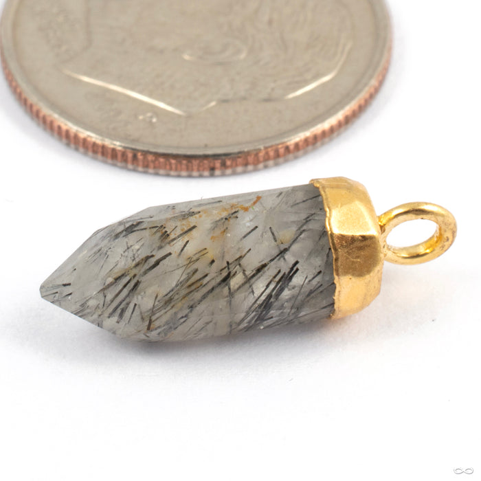 Crystal Charm from Tawapa in tourmalated quartz