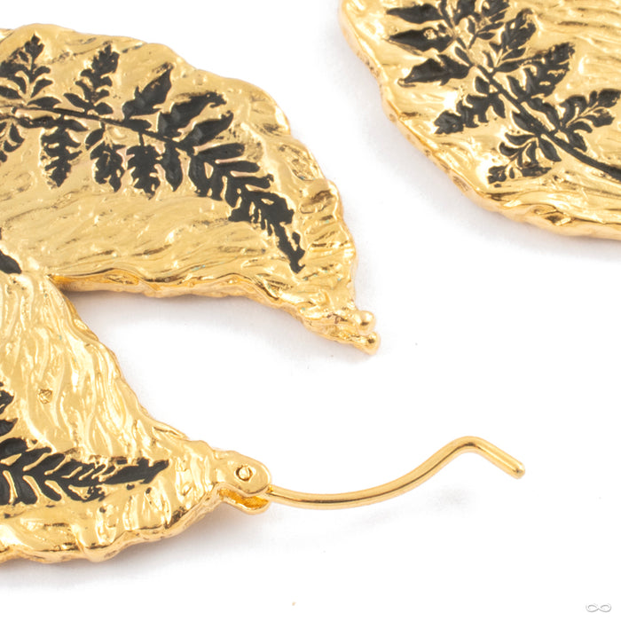 Cultivate Earrings from Maya Jewelry in Yellow-gold-plated Brass Open Detail Photo
