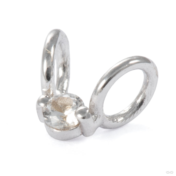 Curious Slip in 14k White Gold with White Sapphire from Pupil Hall