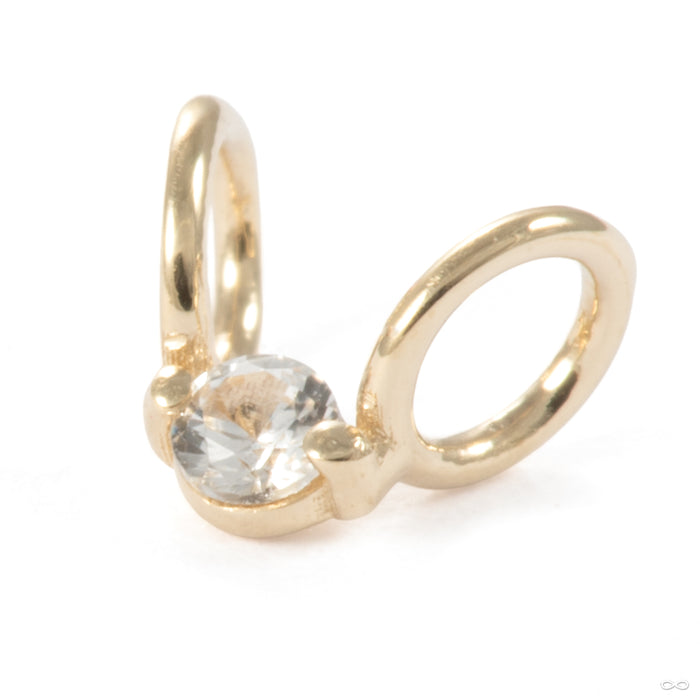 Curious Slip in 14k Yellow Gold with White Sapphire from Pupil Hall