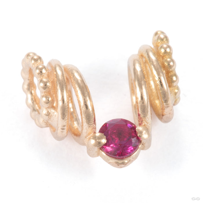 Curiouser Slip in 14k Rose Gold with Ruby from Pupil Hall