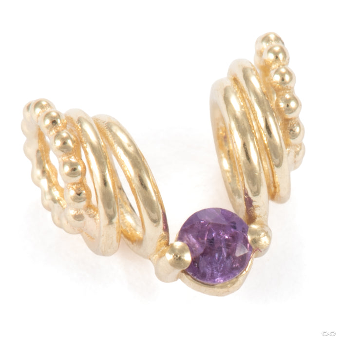Curiouser Slip in 14k Yellow Gold with Amethyst from Pupil Hall