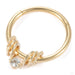 Curiouser Slip in 14k Yellow Gold with White Sapphire from Pupil Hall on a ring detail photo