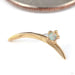 Curve with Gemstone Press-fit End in 14k Yellow Gold with White Opal from Tawapa