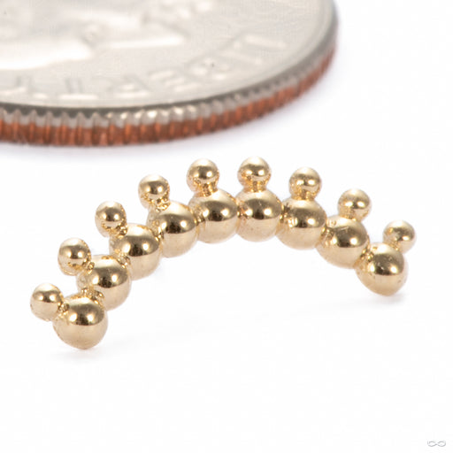 Curved Sol Press-fit End in 14k Yellow Gold from Tawapa