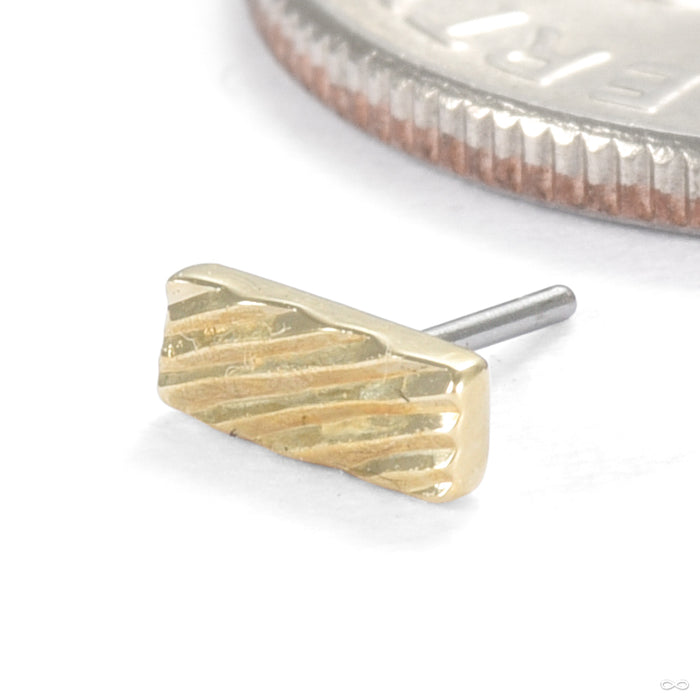 Cut Bar Press-fit End in Gold from Seasons Handmade in yellow gold