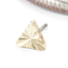 Cut Triangle Press-fit End in Gold from Seasons Handmade in yellow gold