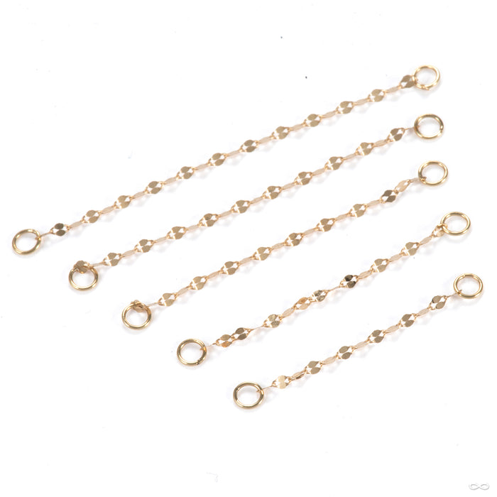 Dapped Oval Cable Chain in Gold from Hialeah in assorted lengths