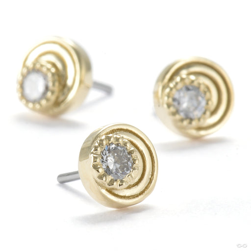 Diamond Calamity Press-fit End in Gold from Seasons Handmade with diamond