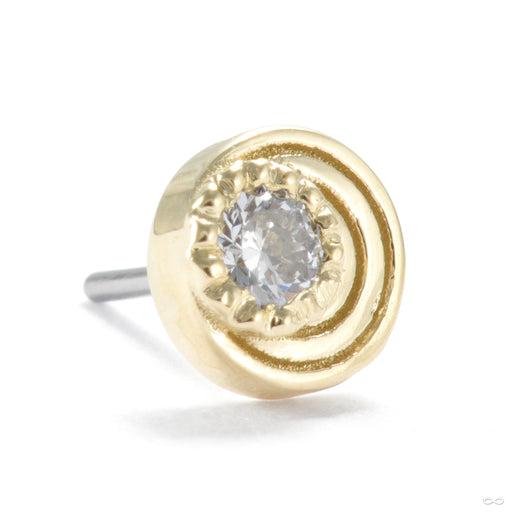 Diamond Calamity Press-fit End in Gold from Seasons Handmade with diamond