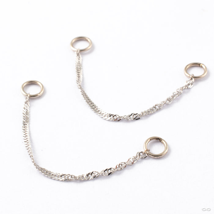 Diamond-cut Singapore Nipple Chain in Gold from Jewelry This Way in 14k White Gold