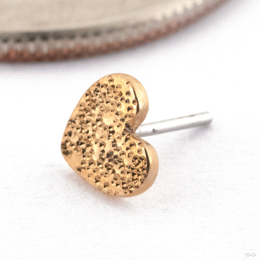 Diamond Shine Heart Press-fit End in Gold from Quetzalli in 14k Yellow Gold