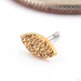 Diamond Shine Seed Press-fit End in Gold from Quetzalli in 14k Yellow Gold