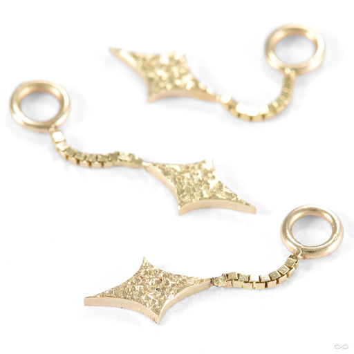 Diamond Shine Sparkle Dangle Charm in Gold from Quetzalli in a group