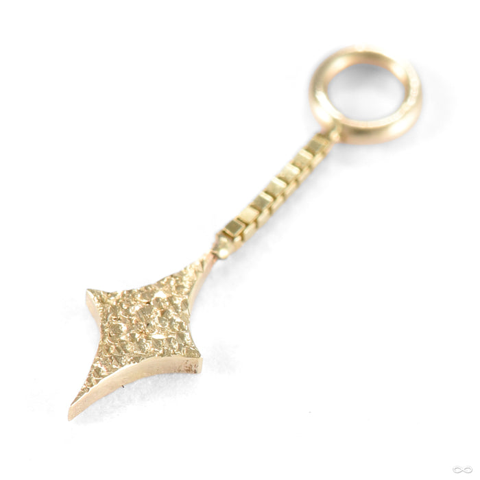 Diamond Shine Sparkle Dangle Charm in Gold from Quetzalli in yellow gold
