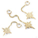 Diamond Shine Starburst Dangle Charm in Gold from Quetzalli in various sizes