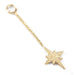 Diamond Shine Starburst Dangle Charm in Gold from Quetzalli in yellow gold long