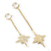 Diamond Shine Starburst Dangle Charm in Gold from Quetzalli size comparison