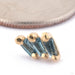 Diva Press-fit End in Gold from Quetzalli in 14k Yellow Gold Swiss Blue Topaz