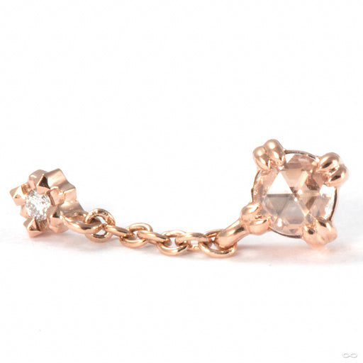 Divine Press-fit End in 14k Rose Gold with Diamond from Tether Jewelry