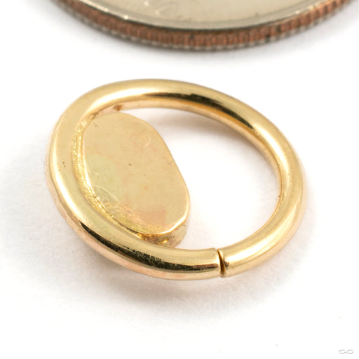 Donna Seam Ring in Gold from High Noon Handmade in yellow gold with zircon back detail
