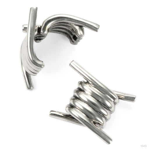 Don't Touch Me in White Brass from Symmetry Body Jewelry open