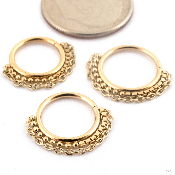 Double Bada Seam Ring in Gold from Pupil Hall in assorted sizes