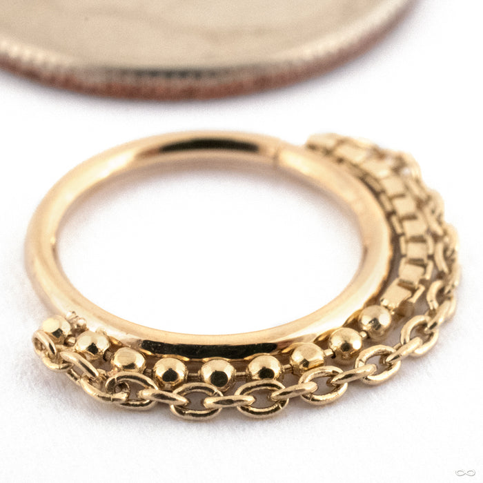 Double Bada Seam Ring in Gold from Pupil Hall detail photo