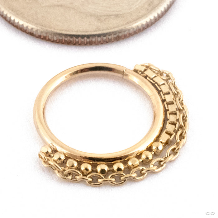 Double Bada Seam Ring in Gold from Pupil Hall in 14k yellow gold