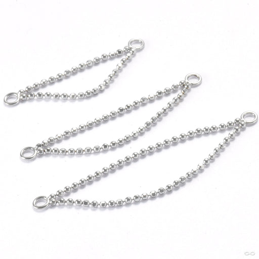 Double Beaded Lynx Chain in Gold from Pupil Hall in white gold in assorted lengths