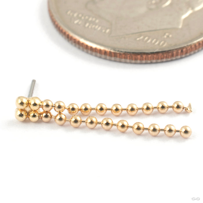 Double Bella Kite Press-fit End in Gold from Quetzalli in yellow gold