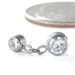 Double Bezel Dangle Press-fit End in Titanium from NeoMetal in clear cz short