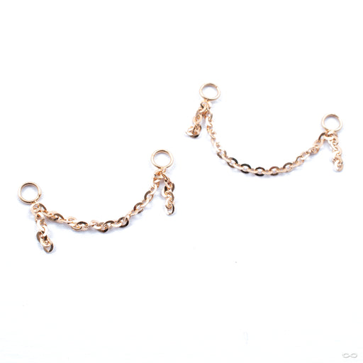 Double Dangle Chain in Gold from Quetzalli in yellow gold