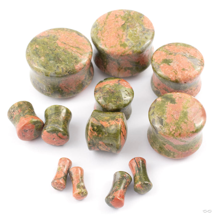 Unakite Plugs from Oracle in varying sizes
