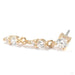 Double Noon Press-fit End in 14k Yellow Gold with Clear CZ from Ember Body Jewelry