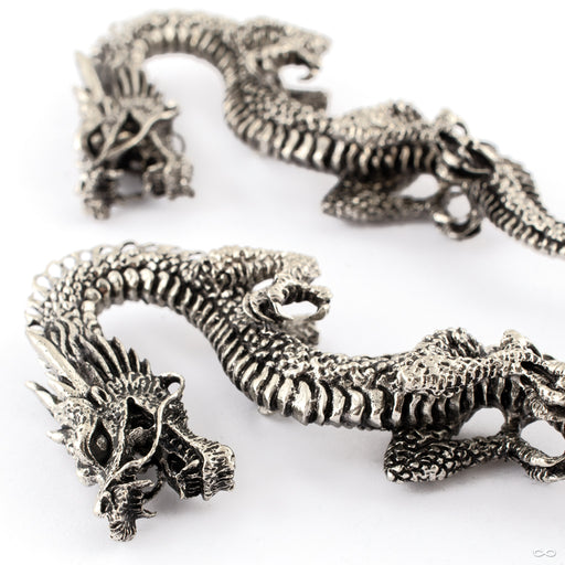 Dragon Weights from Symmetry Body Jewelry 5/8" White Brass detail photo