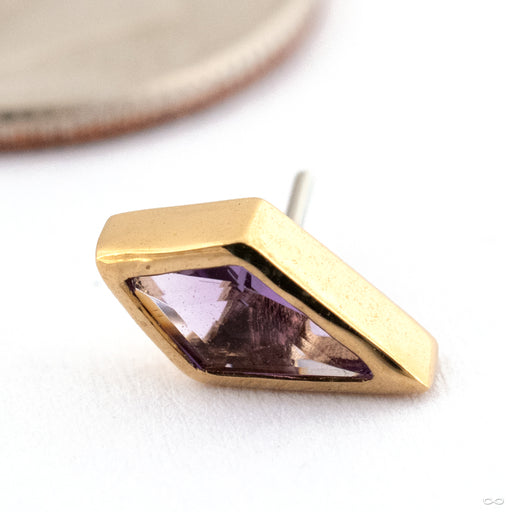 Drift Press-fit End in 14k Yellow Gold with Amethyst from Oracle