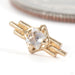 Dusk Press-fit End in 14k Yellow Gold with Clear CZ from Tawapa