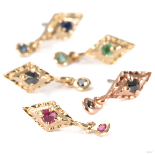 Dyna Drop Press-fit End in Gold from Tether Jewelry in assorted materials