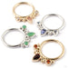 Eden Pear Seam Ring in Gold from BVLA with assorted materials and stones
