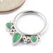 Eden Pear Seam Ring in Gold from BVLA in 14k White Gold with Chrysoprase