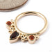 Eden Pear Seam Ring in Gold from BVLA in 14k Yellow Gold with Garnet and Honey Topaz