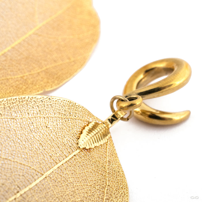 Electroplated Leaf Weights with Brass Coils from Uzu Organics in 4g brass detail photo