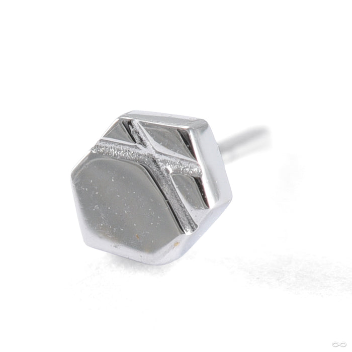 Element 06 Press-fit End in Gold from Tether Jewelry in white gold